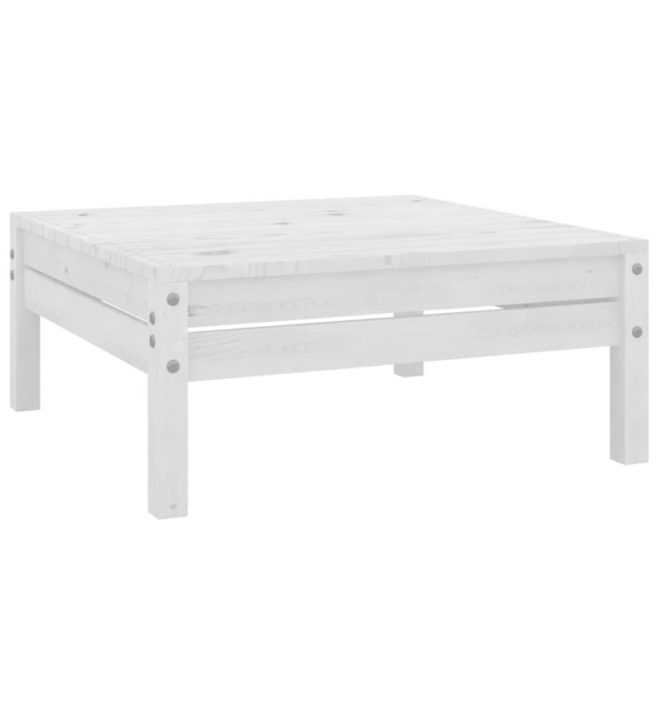 Salon de jardin 12 pcs Bois de pin massif Blanc