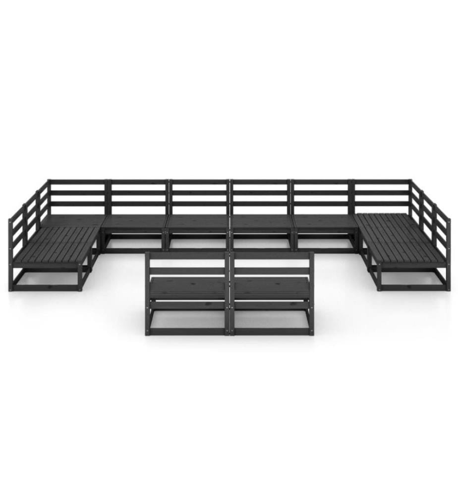 12-tlg. Garten-Lounge-Set Massivholz Kiefer