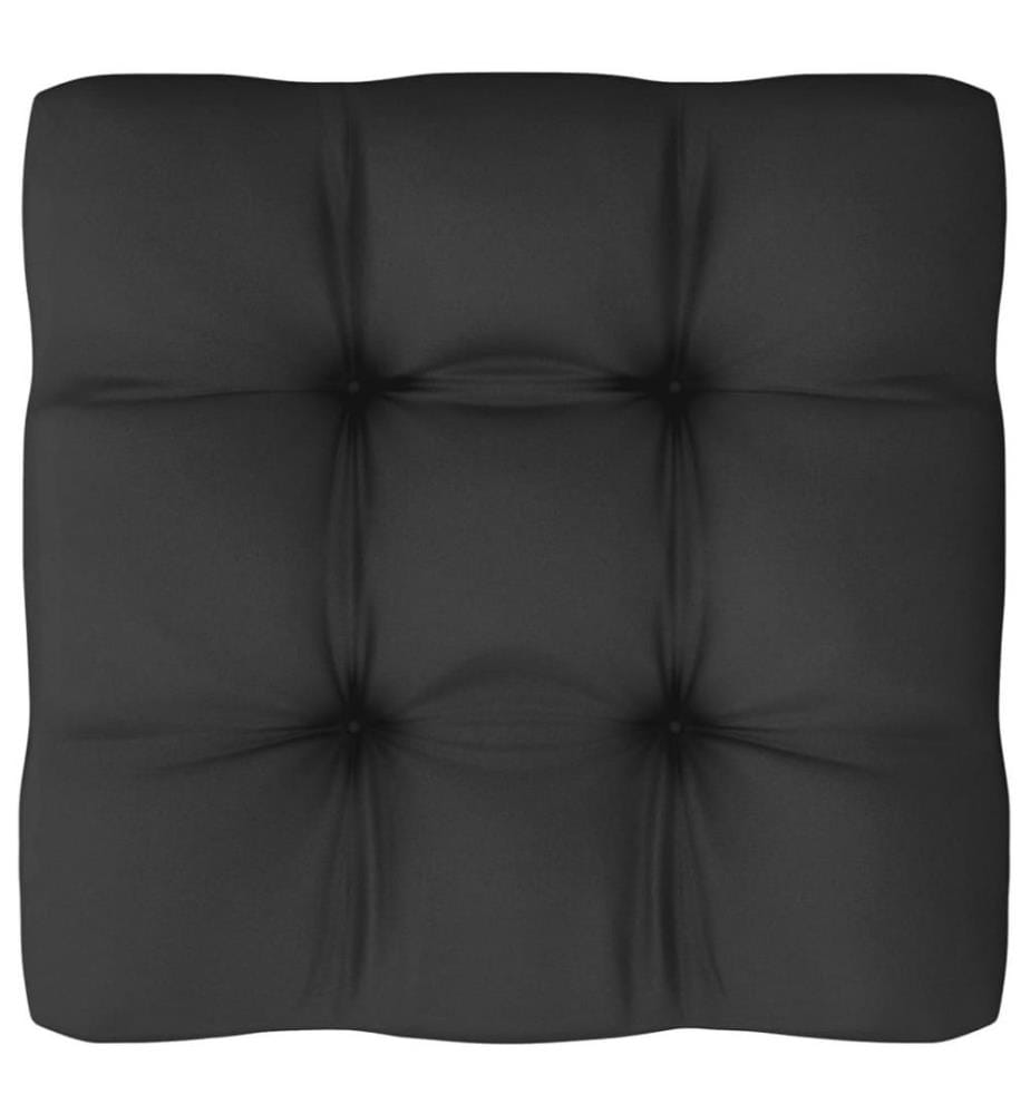 13-tlg. Garten-Lounge-Set mit Kissen Schwarz Massivholz Kiefer