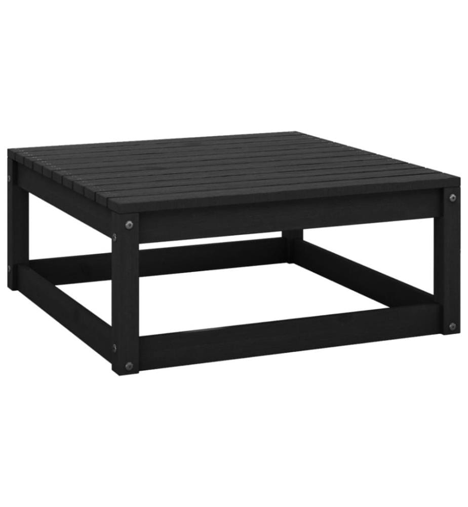 14-tlg. Garten-Lounge-Set mit Kissen Schwarz Kiefer Massivholz