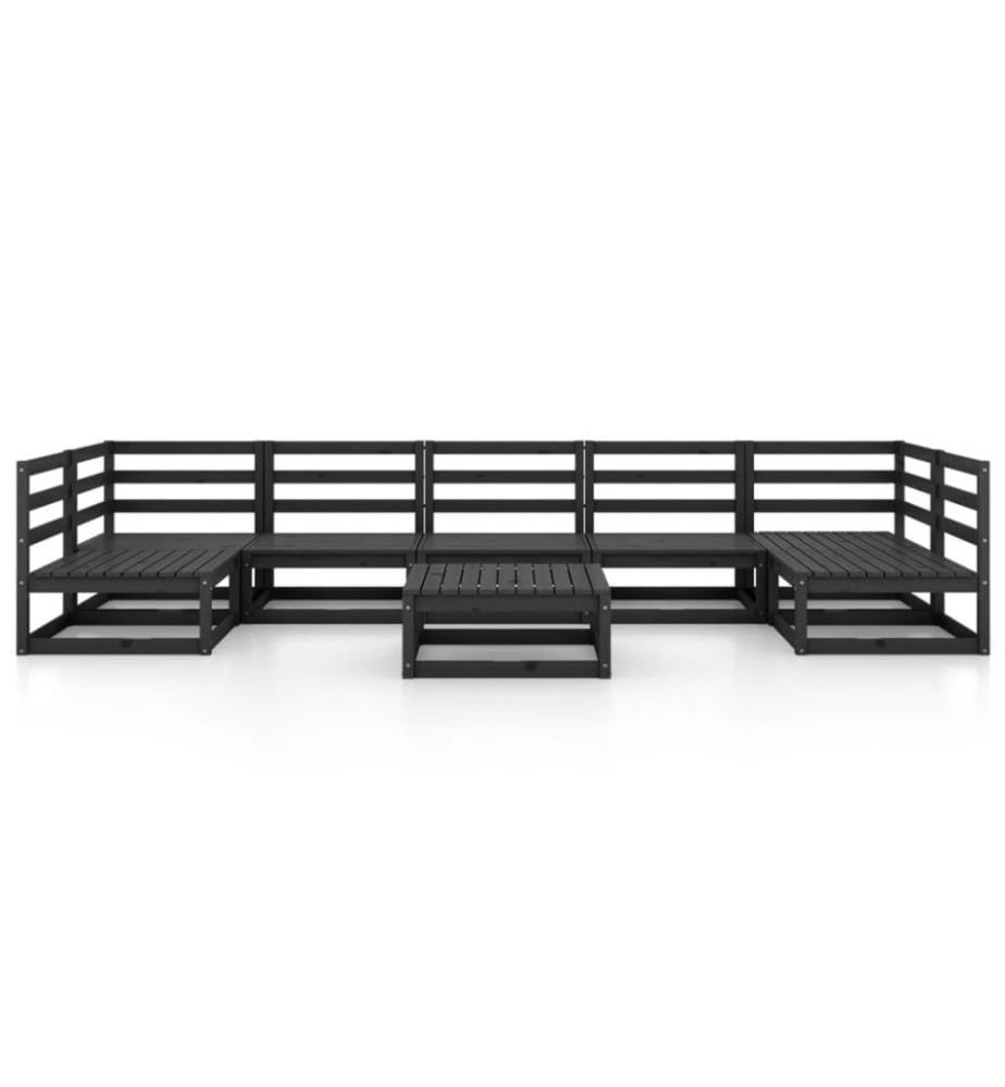 Salon de jardin 8 pcs Bois de pin massif