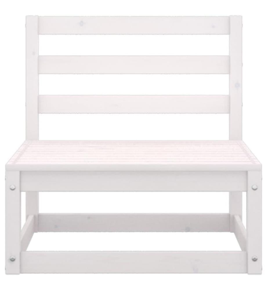 Salon de jardin 2 pcs Blanc Bois de pin massif
