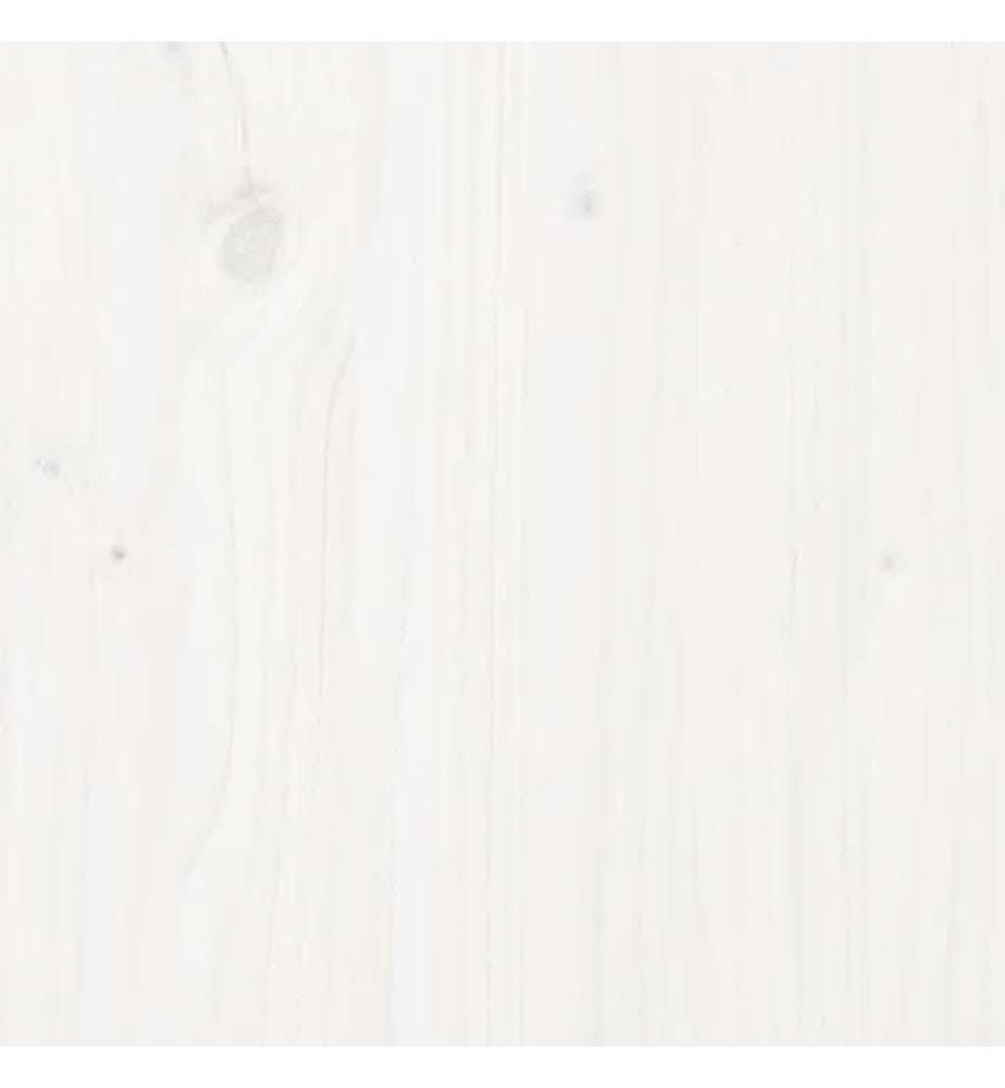 Salon de jardin 4 pcs blanc bois de pin massif