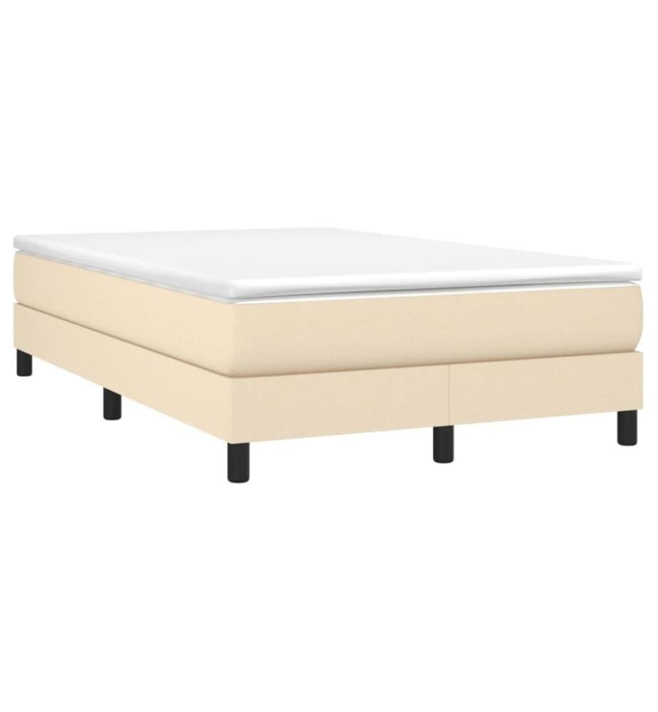 Boxspringbett Creme 120x200 cm Stoff