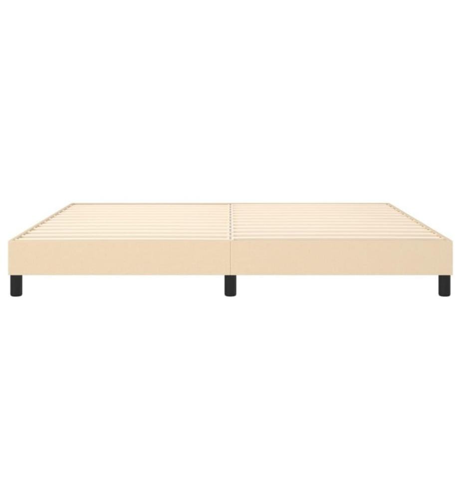Boxspringbett Creme 200x200 cm Stoff