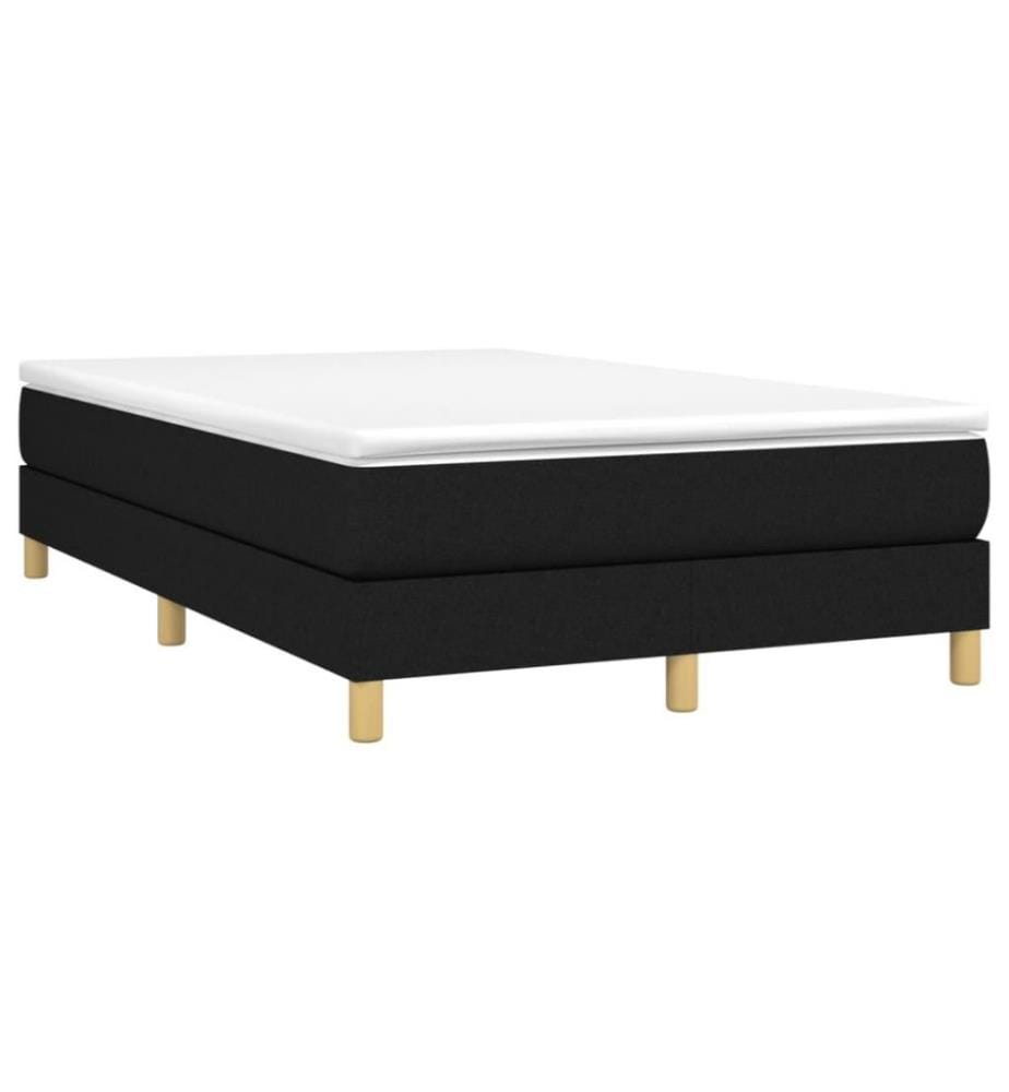 Boxspringbett Schwarz 120x200 cm Stoff