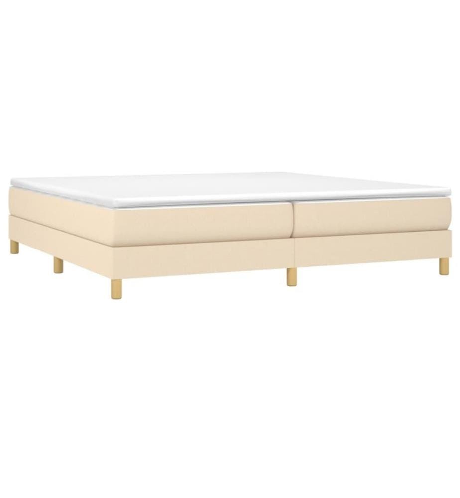 Boxspringbett Creme 200x200 cm Stoff