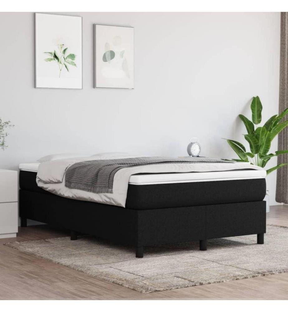 Boxspringbett Schwarz 120x200 cm Stoff