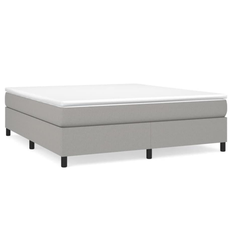Boxspringbett Hellgrau 180x200 cm Stoff