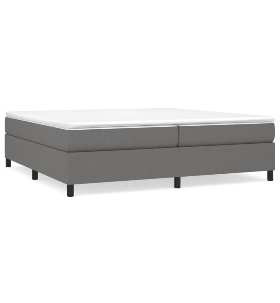 Boxspringbett Dunkelgrau 200x200 cm Stoff