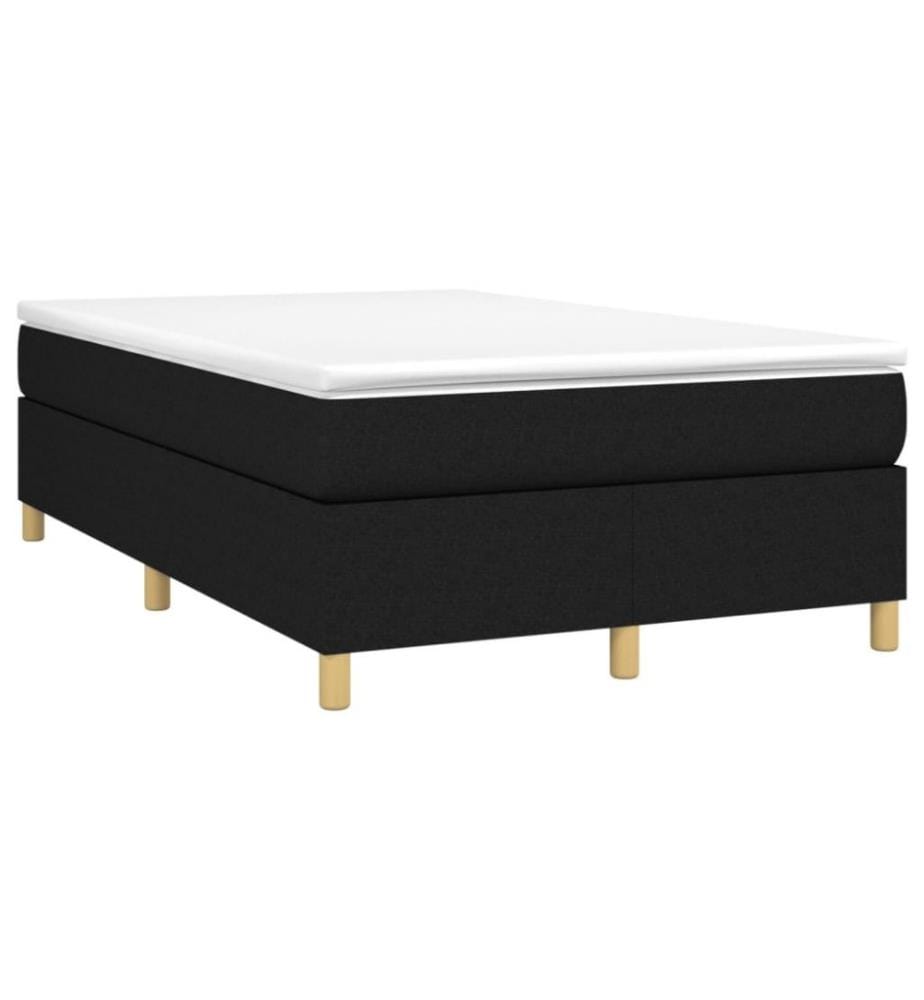 Boxspringbett Schwarz 120x200 cm Stoff