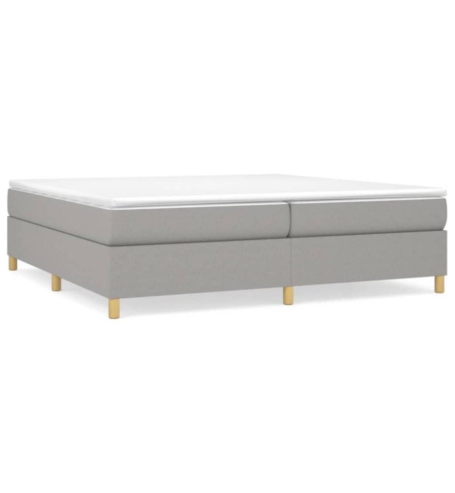 Boxspringbett Hellgrau 200x200 cm Stoff