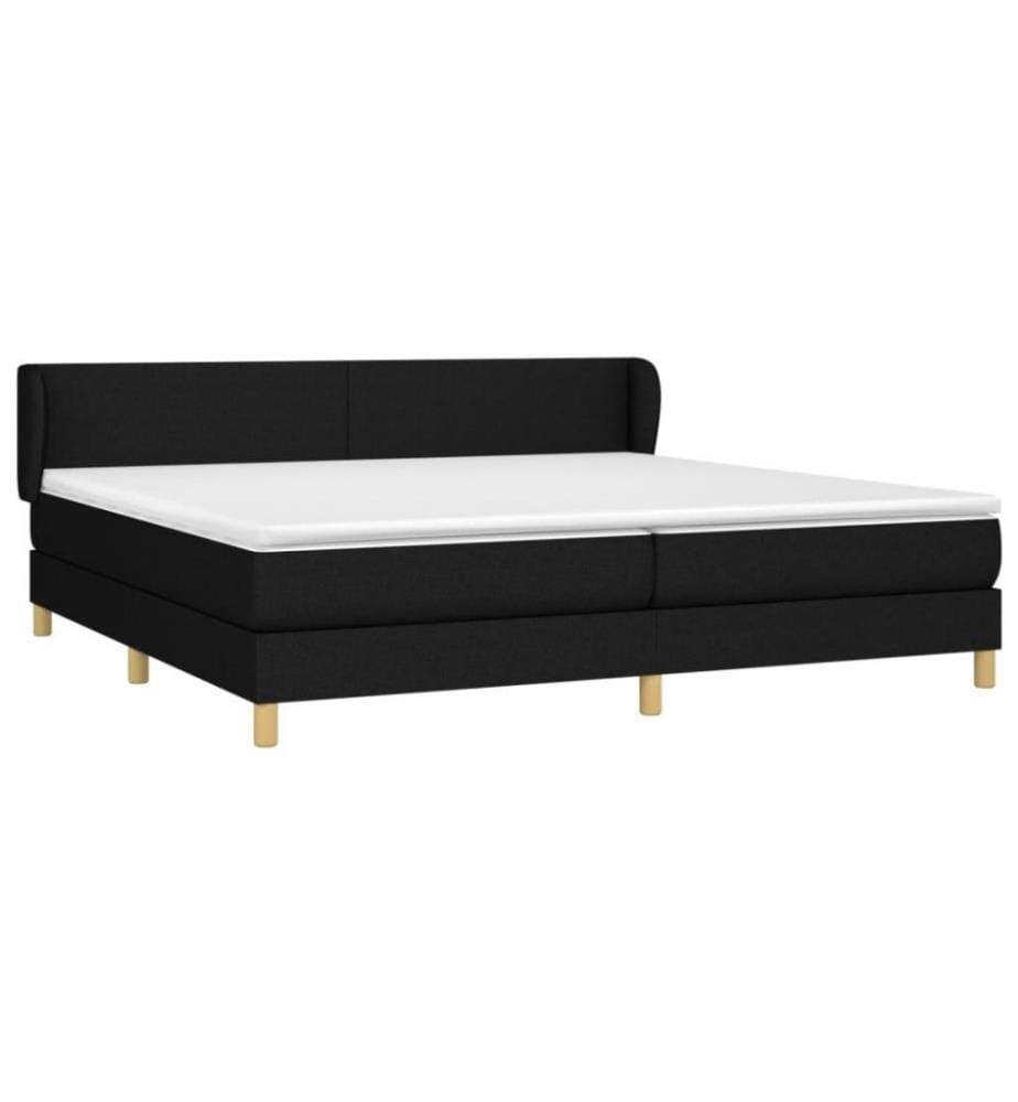 Boxspringbett mit Matratze Schwarz 200x200 cm Stoff