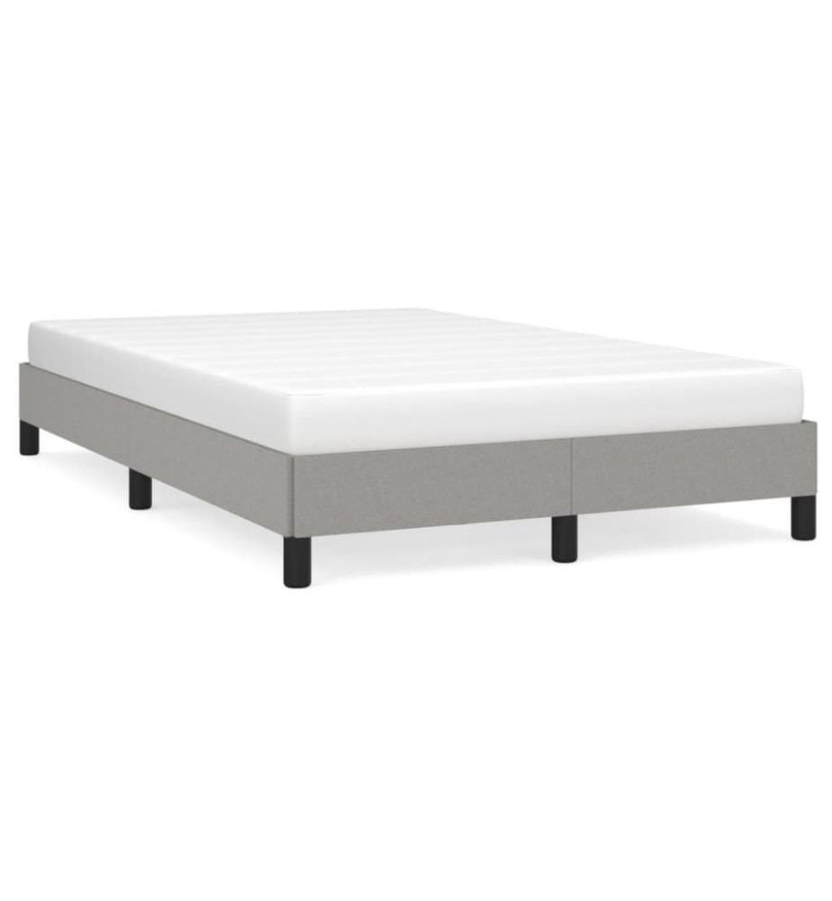 Bettgestell Hellgrau 120x200 cm Stoff