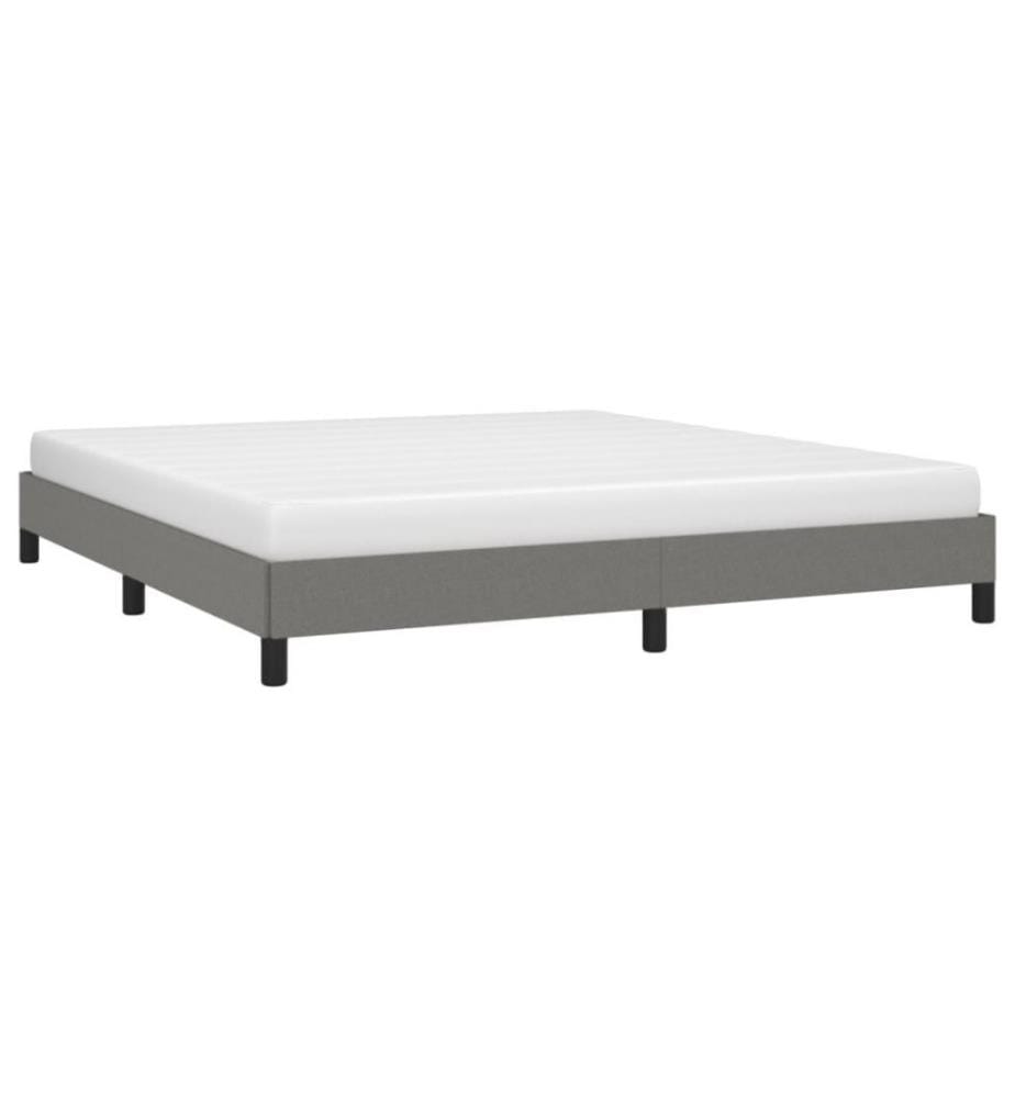 Bettgestell Dunkelgrau 180×200 cm Stoff