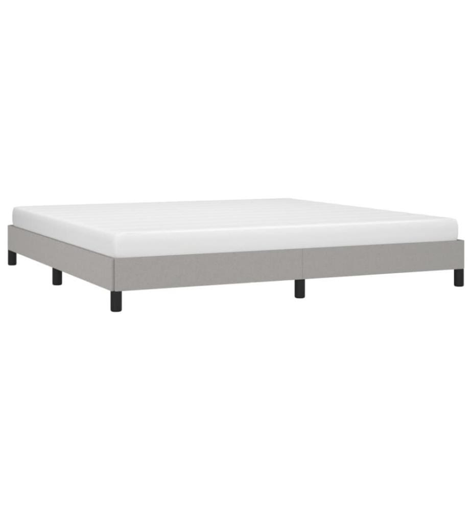 Bettgestell Hellgrau 200x200 cm Stoff