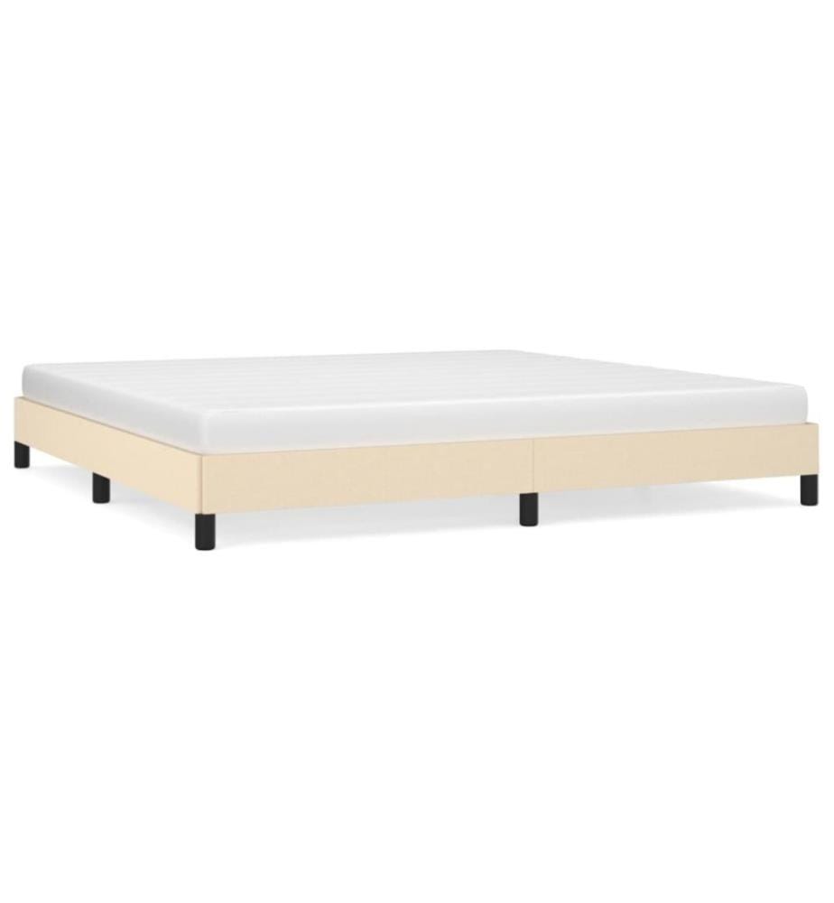 Bettgestell Creme 200x200 cm Stoff