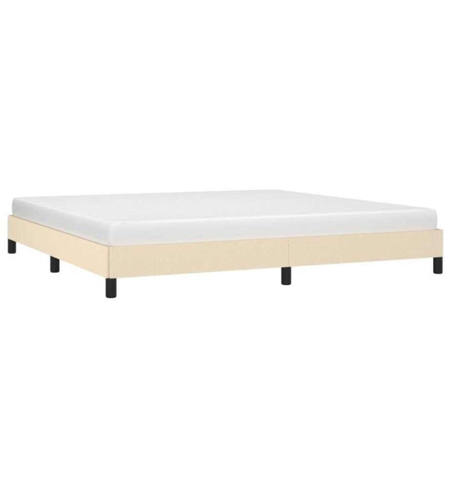 Bettgestell Creme 200x200 cm Stoff