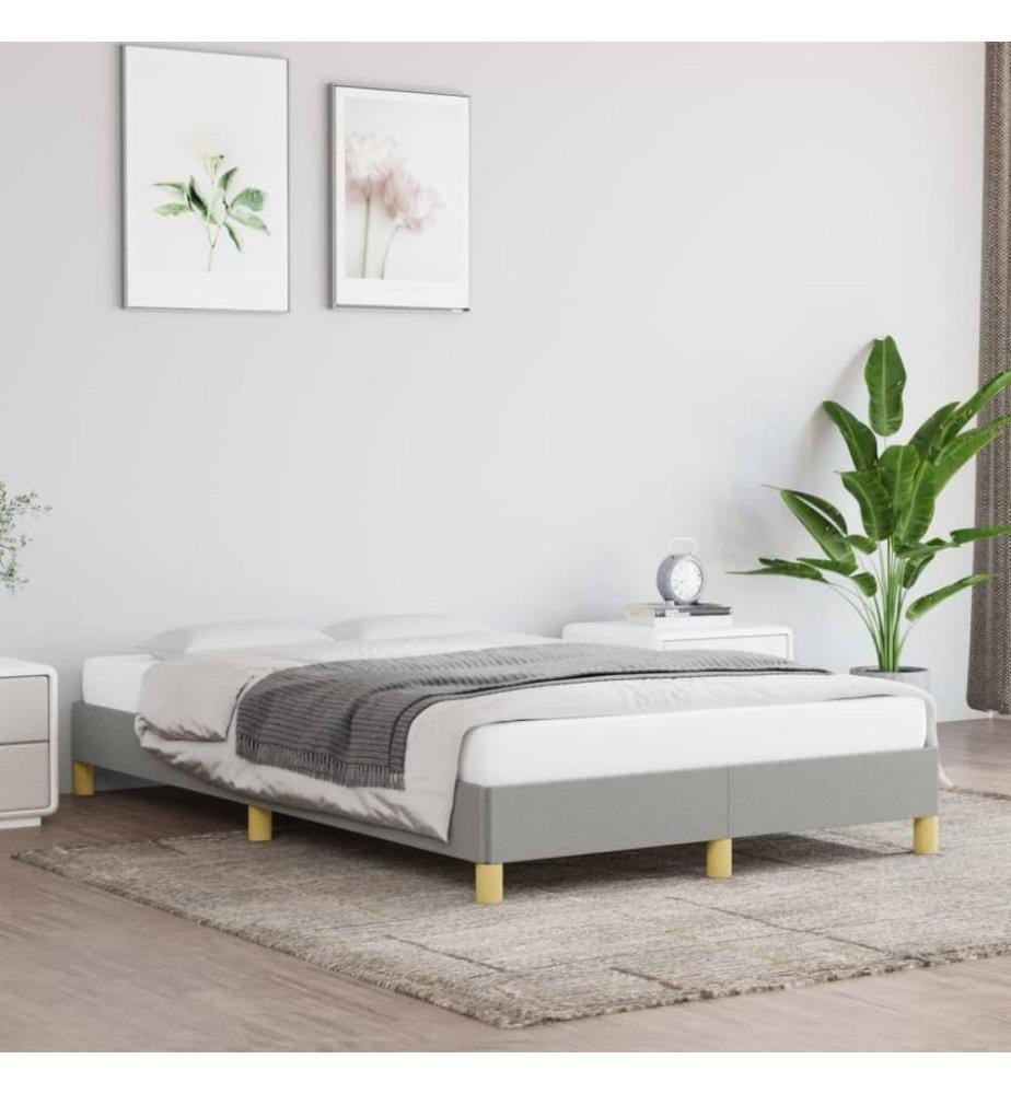 Bettgestell Hellgrau 120x200 cm Stoff