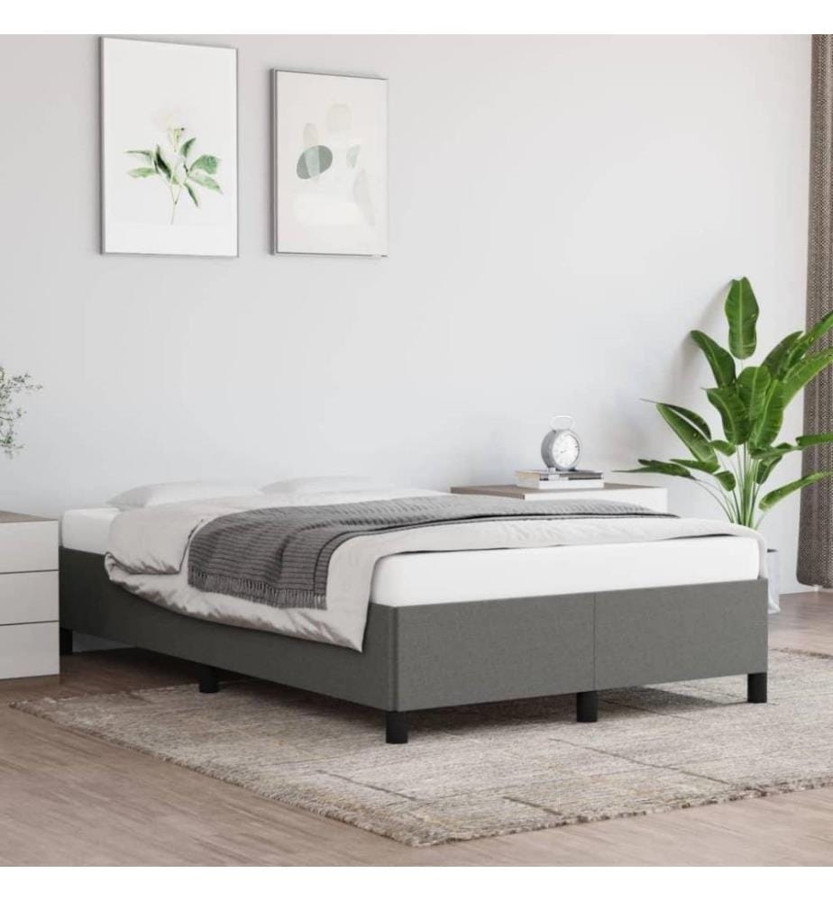 Bettgestell Dunkelgrau 120x200 cm Stoff