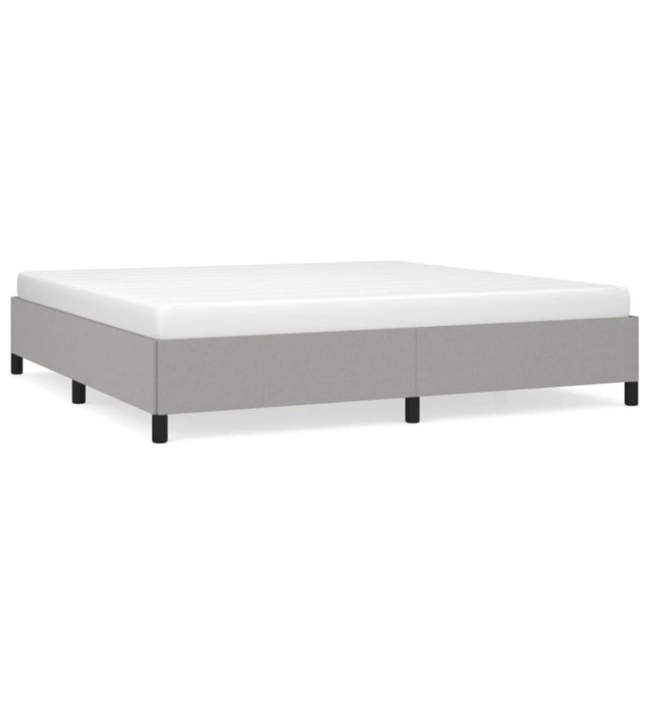 Bettgestell Hellgrau 200x200 cm Stoff