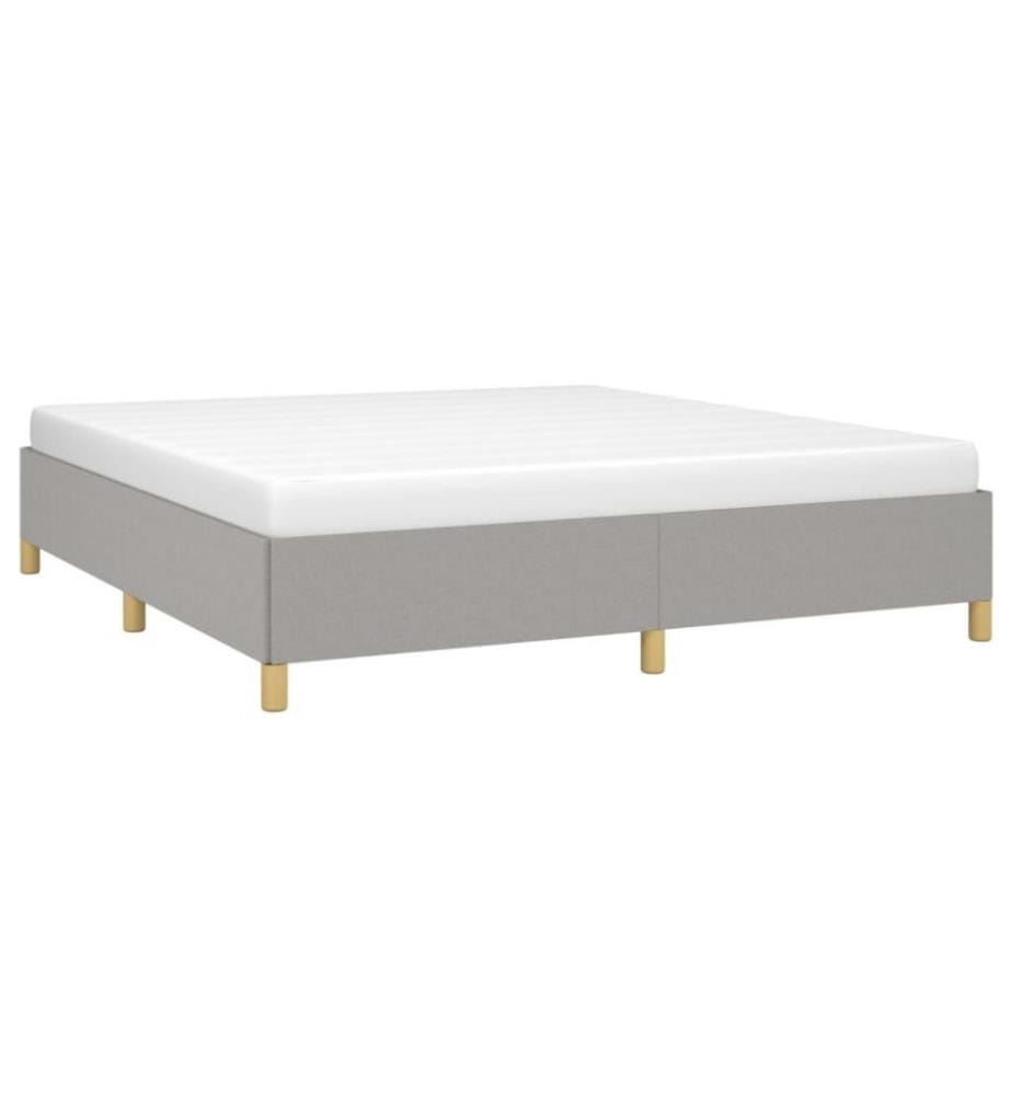 Bettgestell Hellgrau 160x200 cm Stoff