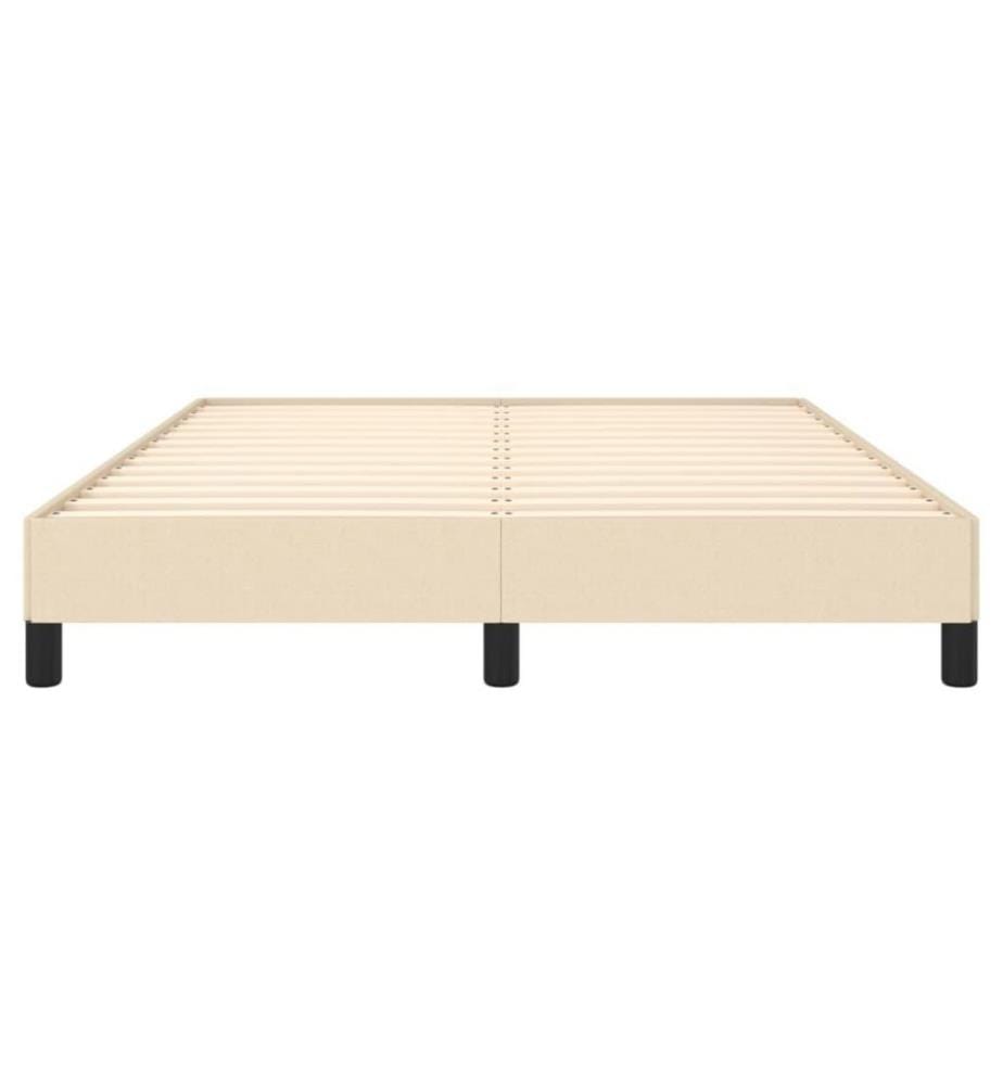 Cadre de lit Crème 140 x 200 cm Tissu