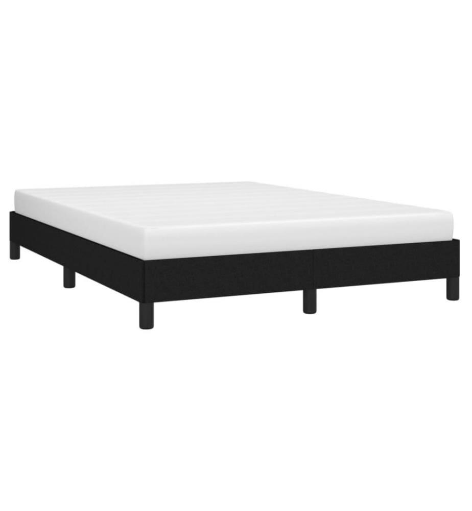 Cadre de lit Noir 140x190 cm Tissu