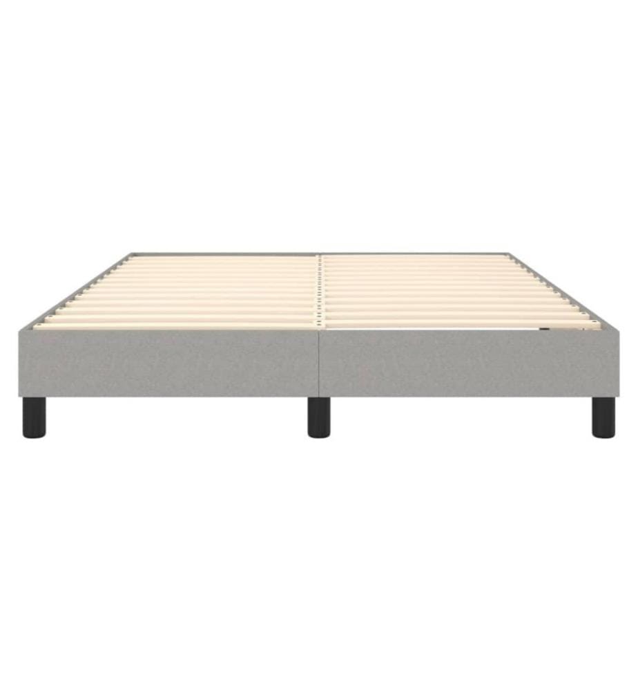Boxspringbett Hellgrau 140x200 cm Stoff