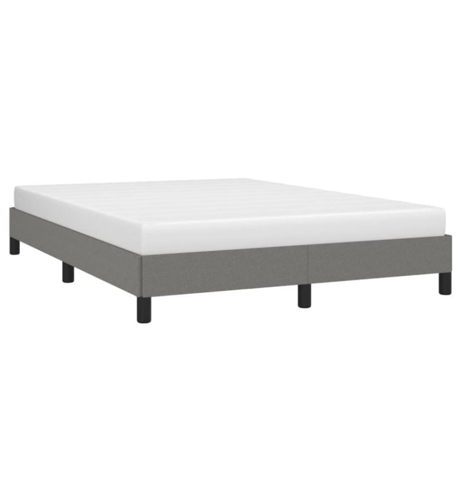 Bettgestell Dunkelgrau 140x190 cm Stoff