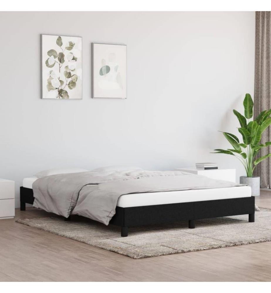 Bettgestell Schwarz 140x200 cm Stoff