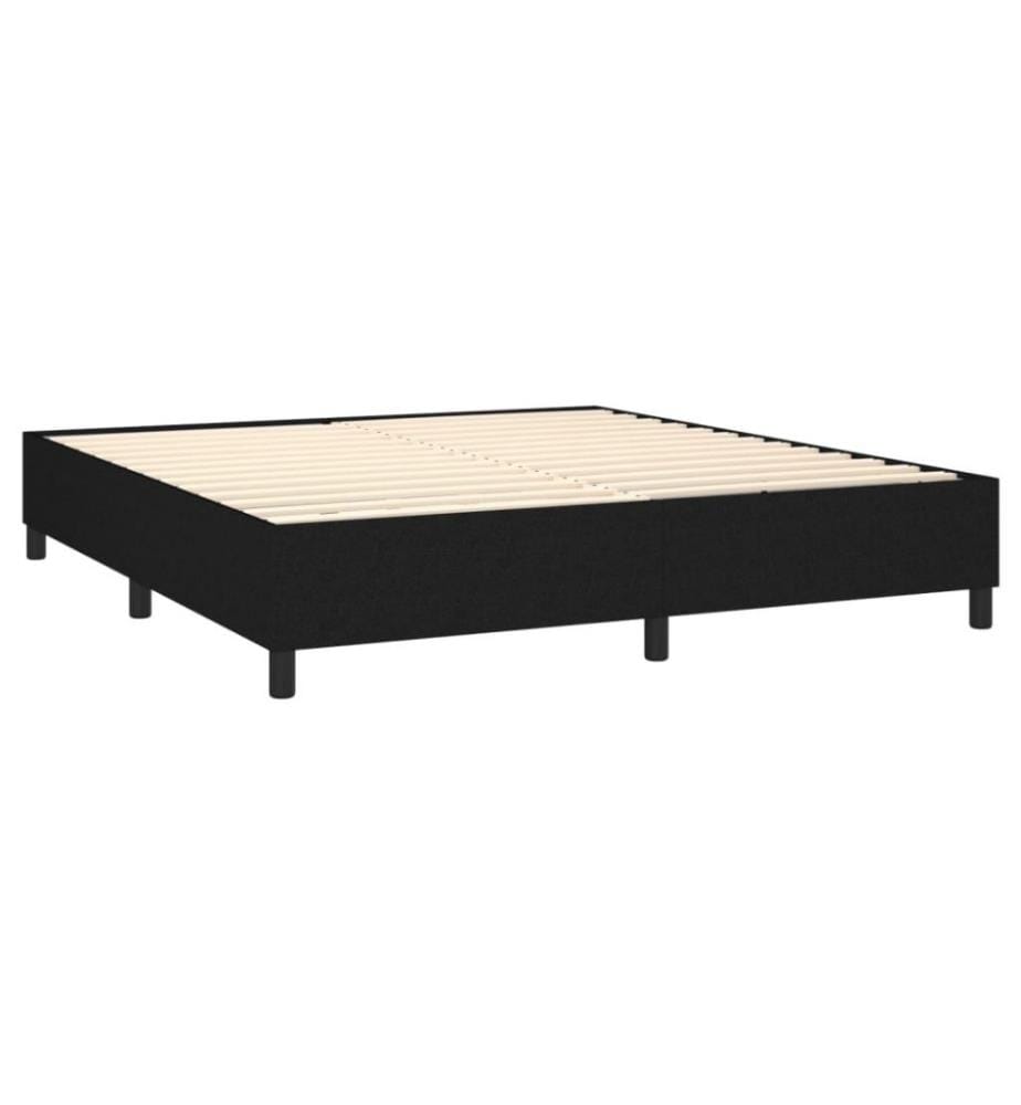 Boxspringbett Schwarz 160x200 cm Stoff