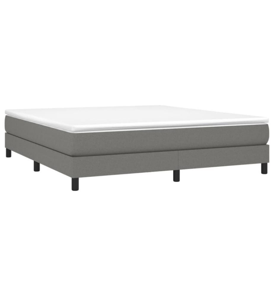 Boxspringbett Dunkelgrau 160x200 cm Stoff