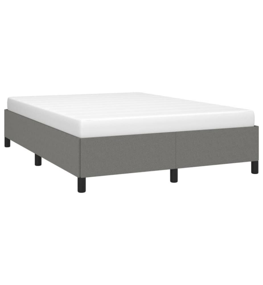 Bettgestell Dunkelgrau 140x190 cm Stoff