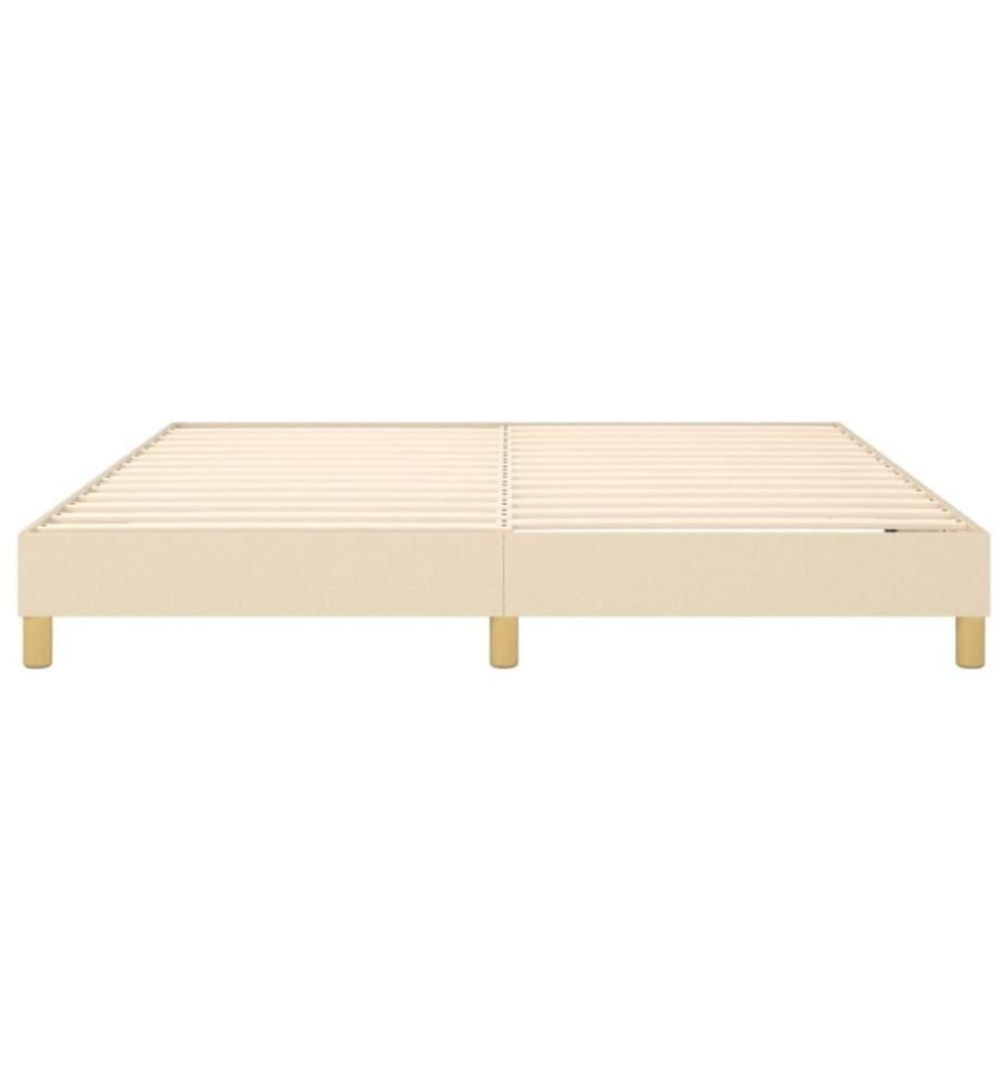 Boxspringbett Creme 180x200 cm Stoff