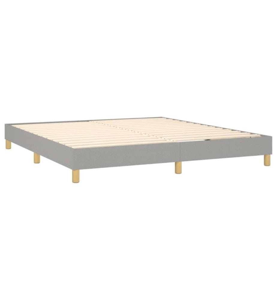 Boxspringbett Hellgrau 180x200 cm Stoff