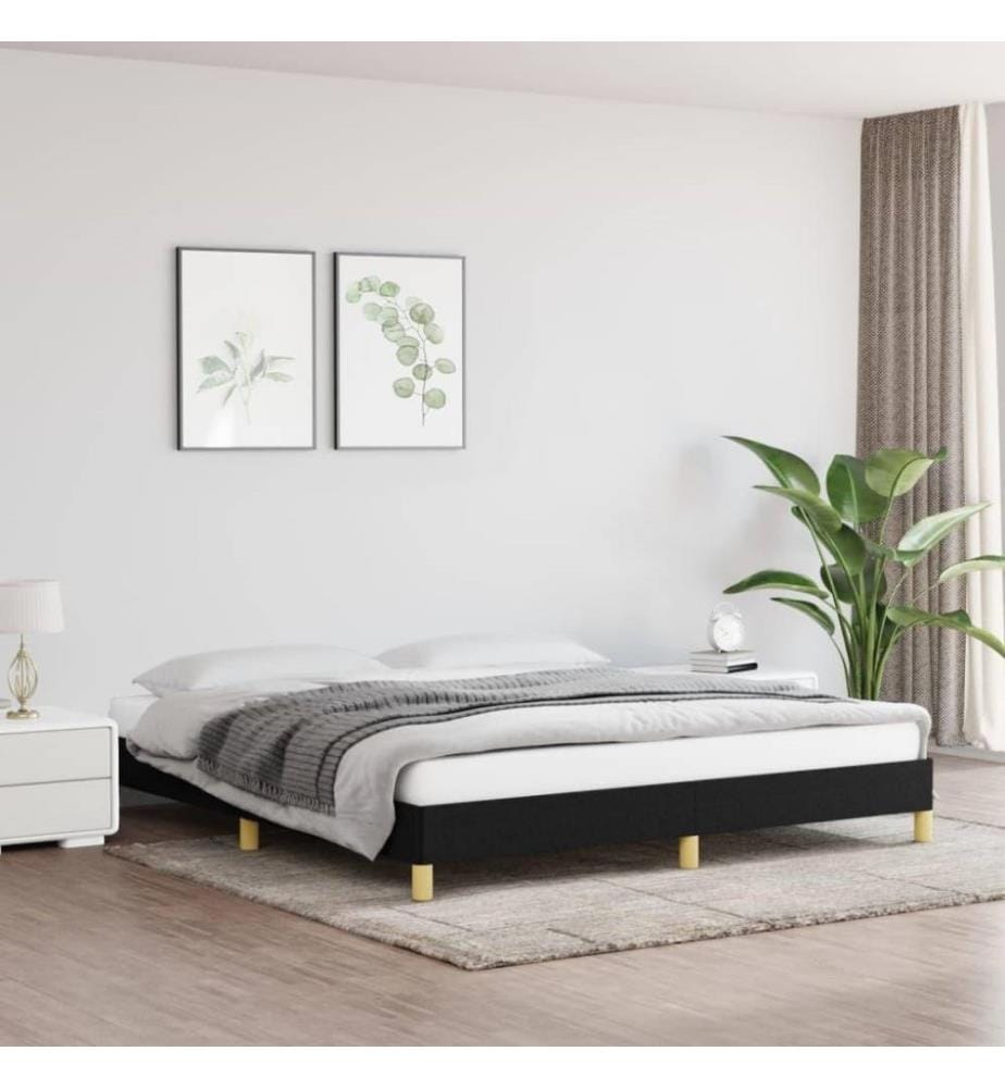 Bettgestell Schwarz 180×200 cm Stoff
