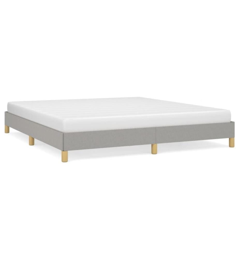 Bettgestell Hellgrau 180×200 cm Stoff