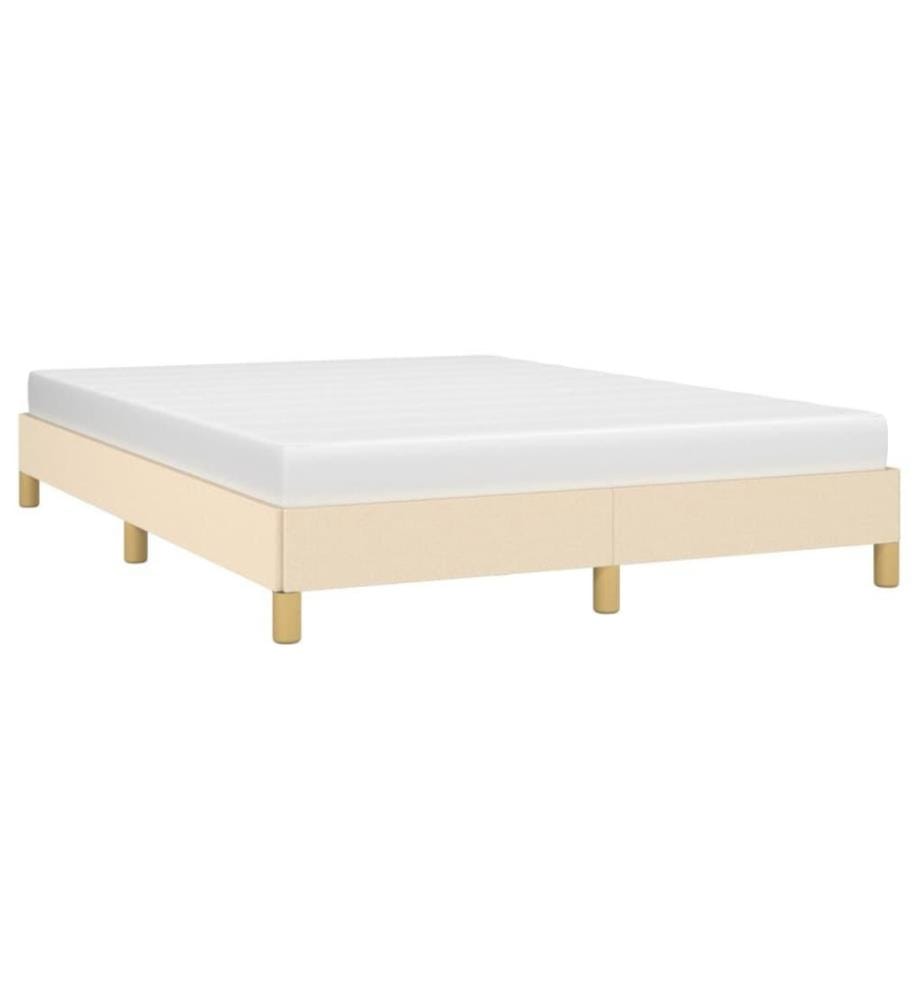 Cadre de lit Crème 140 x 200 cm Tissu