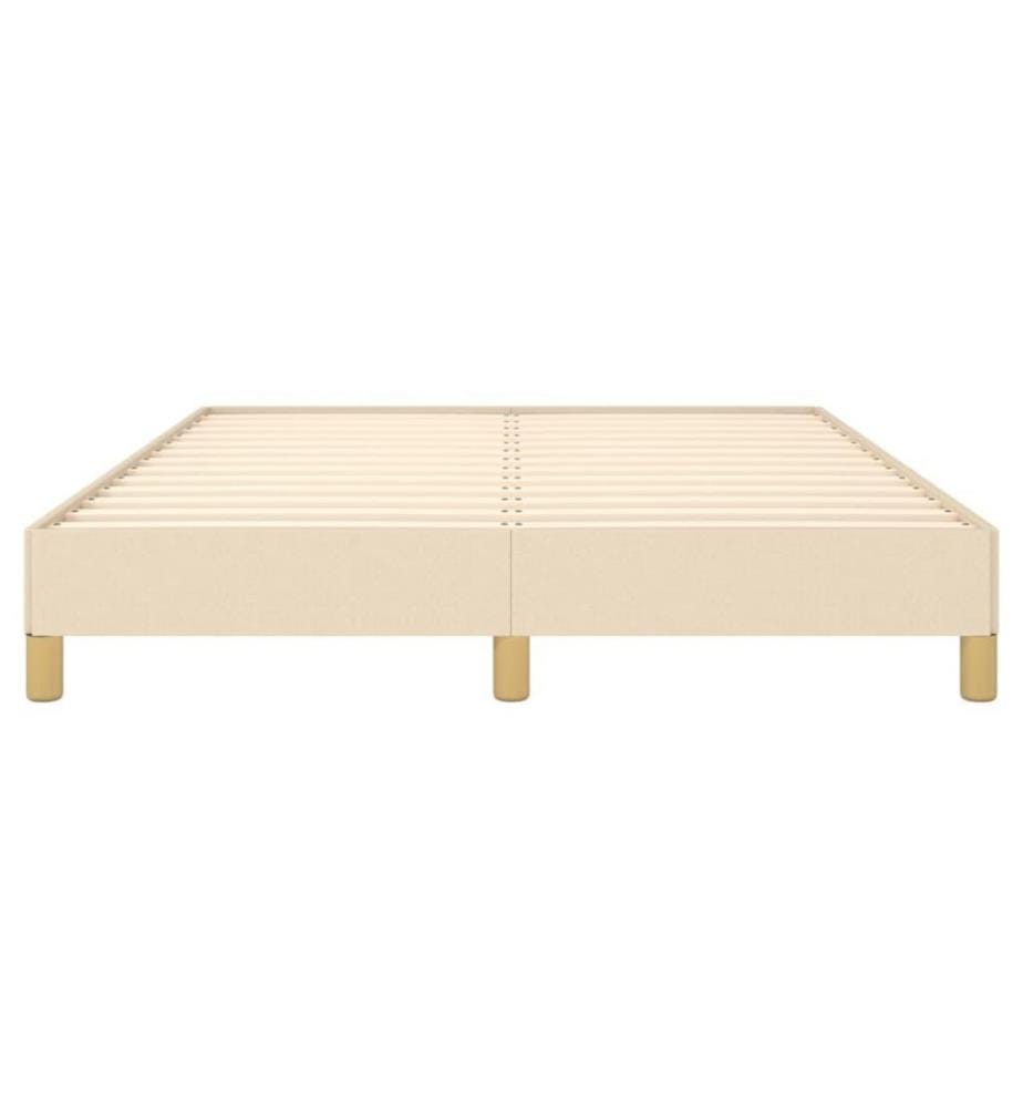 Cadre de lit Crème 140 x 200 cm Tissu