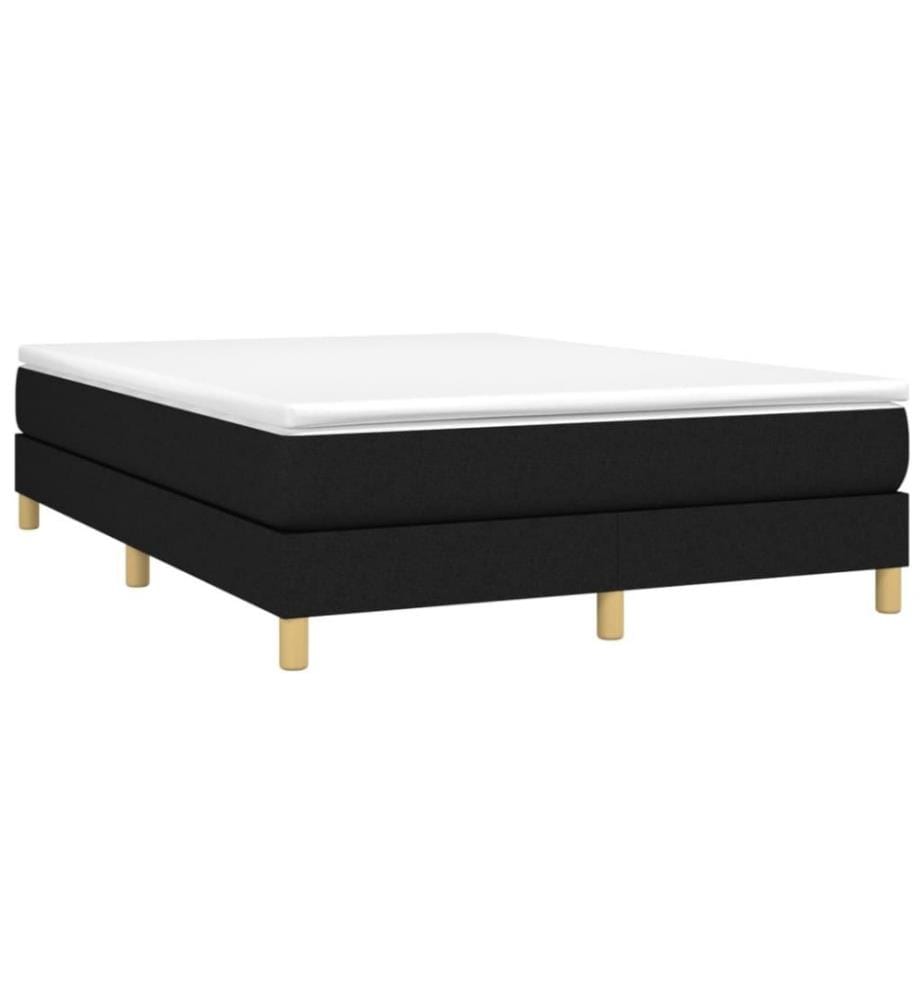 Boxspringbett Schwarz 140x200 cm Stoff