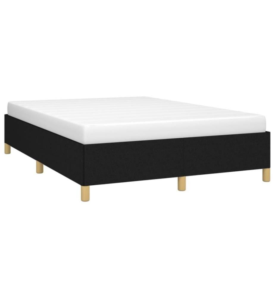 Cadre de lit Noir 140x190 cm Tissu