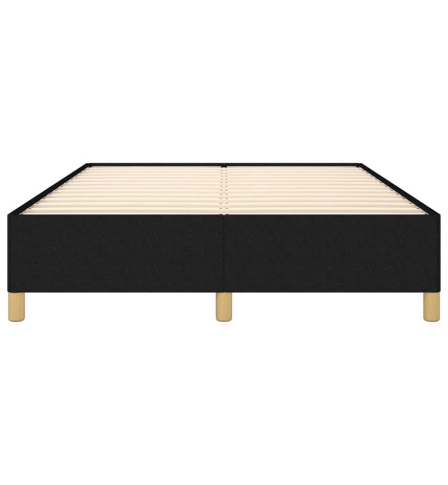 Cadre de lit Noir 140x190 cm Tissu