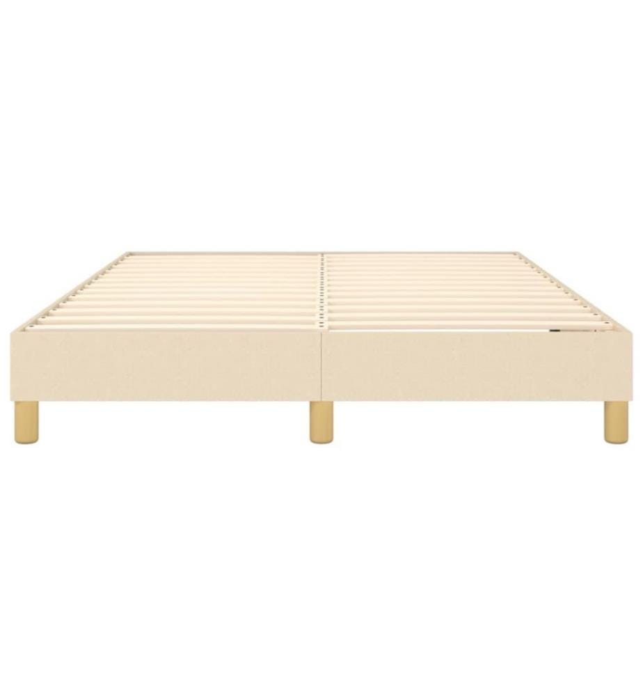 Boxspringbett Creme 140x190 cm Stoff