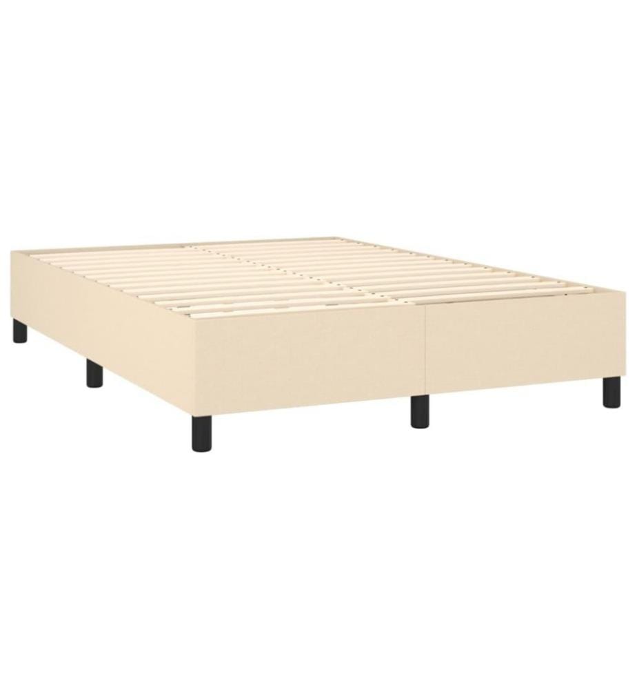 Boxspringbett mit Matratze Creme 140x200 cm Stoff