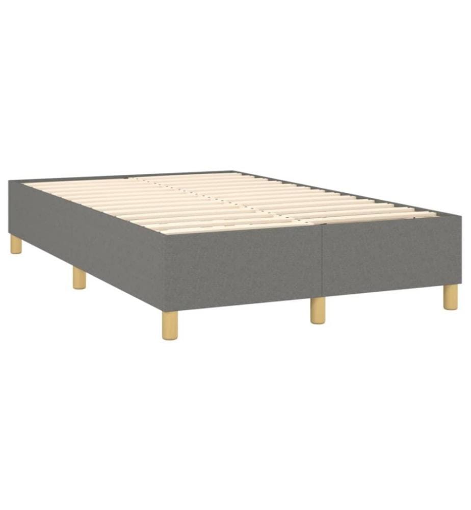 Boxspringbett mit Matratze Dunkelgrau 120x200 cm Stoff