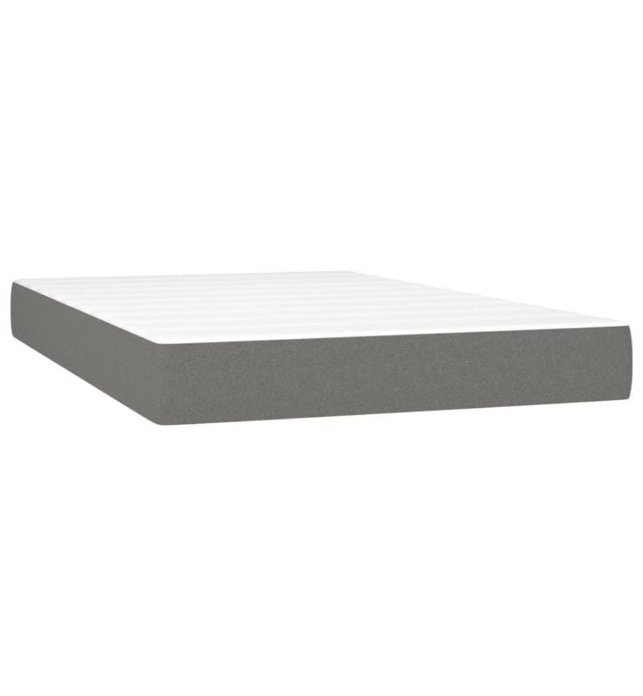Boxspringbett mit Matratze Dunkelgrau 120x200 cm Stoff