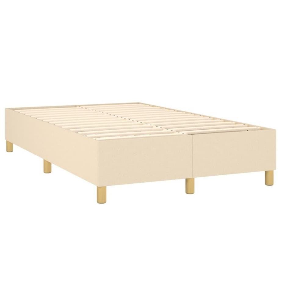 Boxspringbett mit Matratze Creme 120x200 cm Stoff