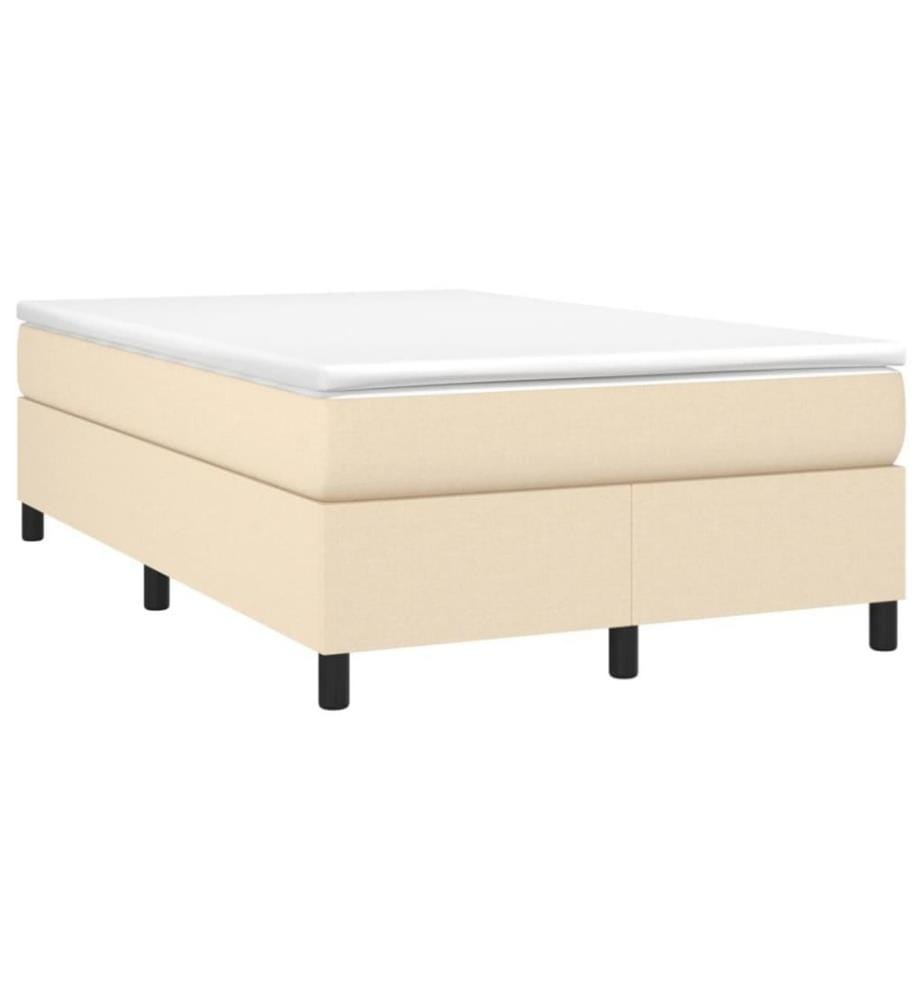 Boxspringbett mit Matratze Creme 120x200 cm Stoff
