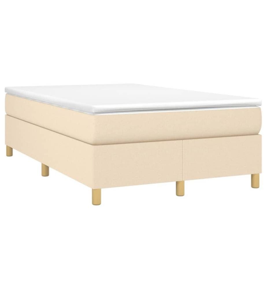 Boxspringbett mit Matratze Creme 120x200 cm Stoff